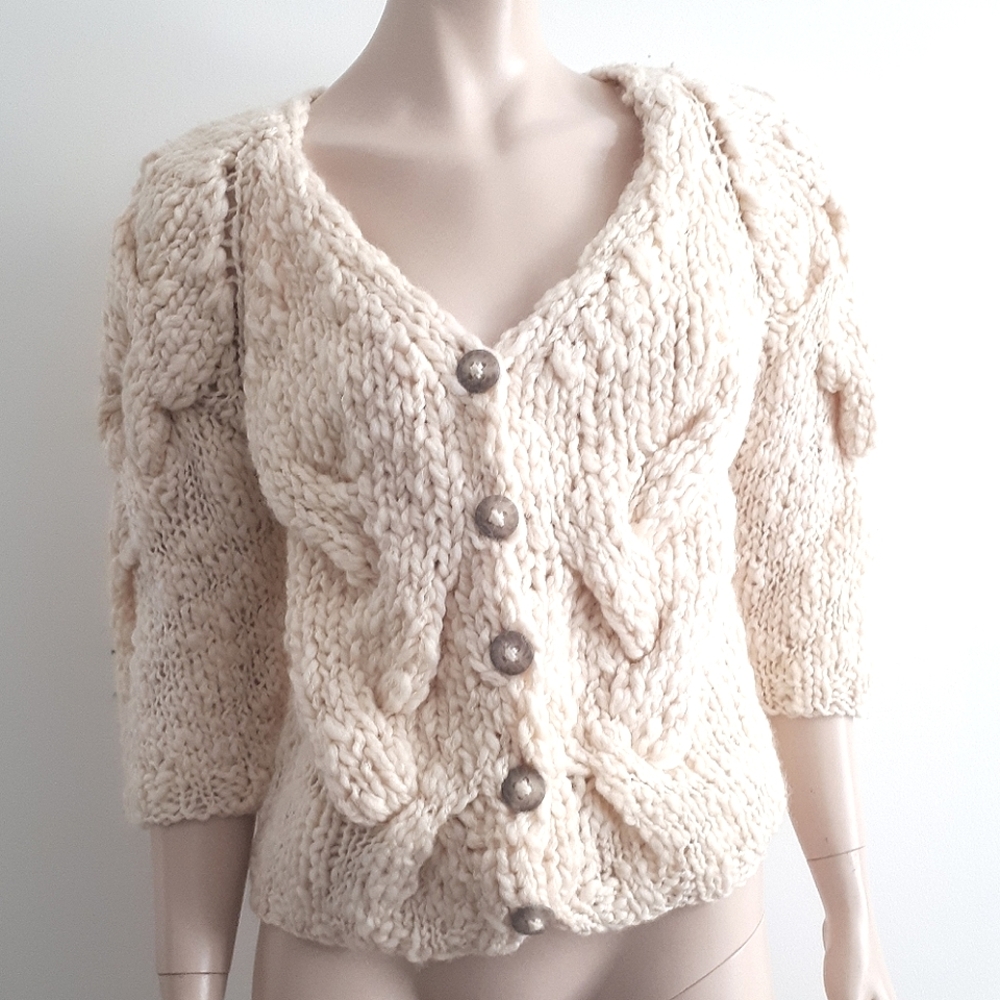 Gro A Live | Chunky Knit Cropped Cardigan Sweater